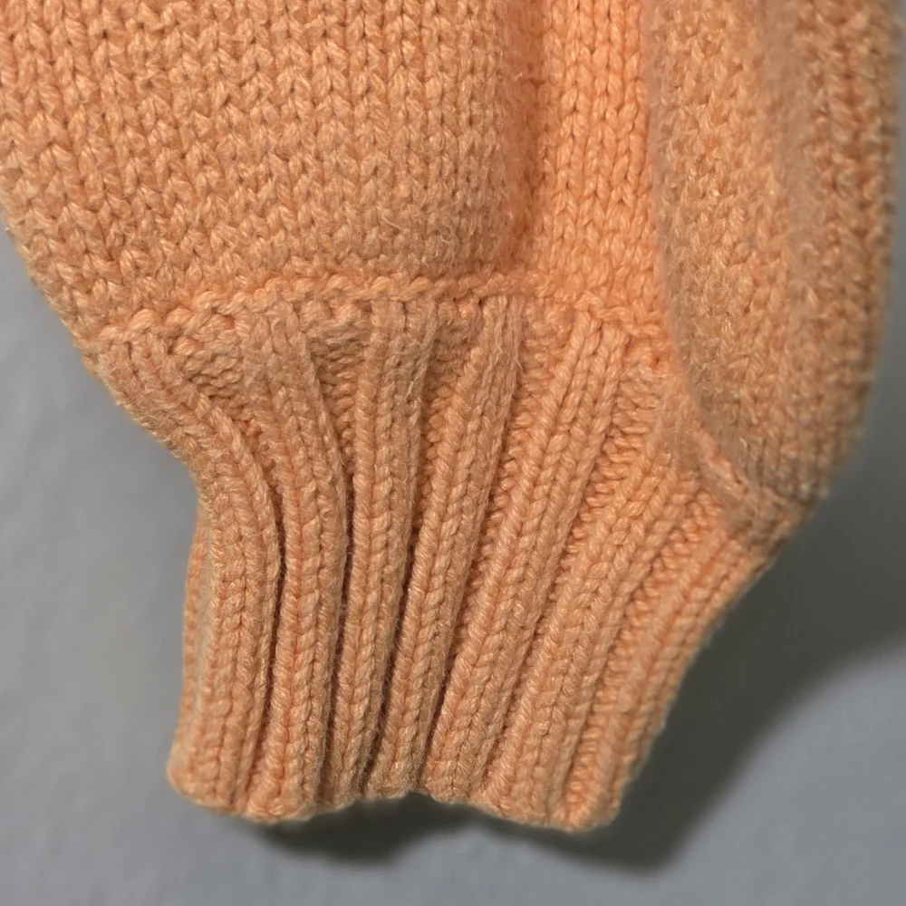 American Eagle Outfitters Striped Open Weave Sweater Womens M Orange White Blue - Picture 5 of 6